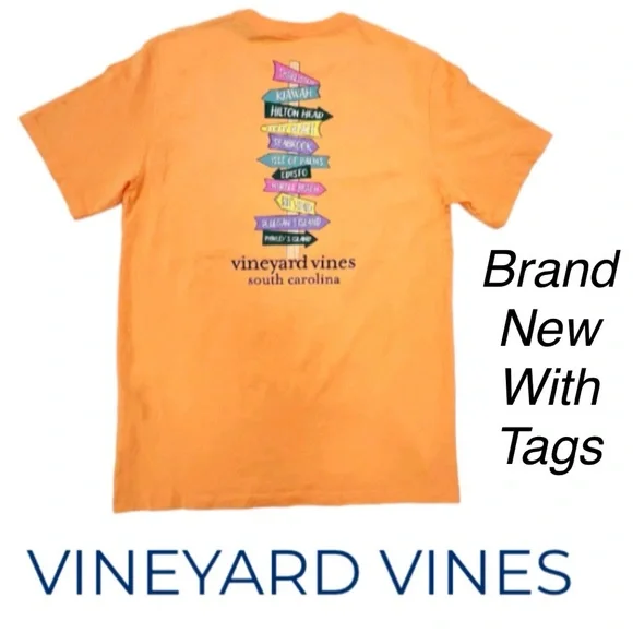 NWT Vineyard Vines South Carolina Beach Signs
Short Sleeve T-Shirt - Picture 1 of 11